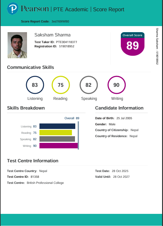 Pearson Test of English Academic